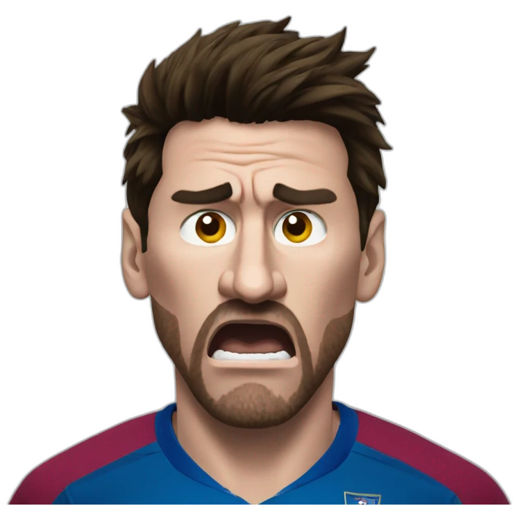 Lionel Messi being mad emoji