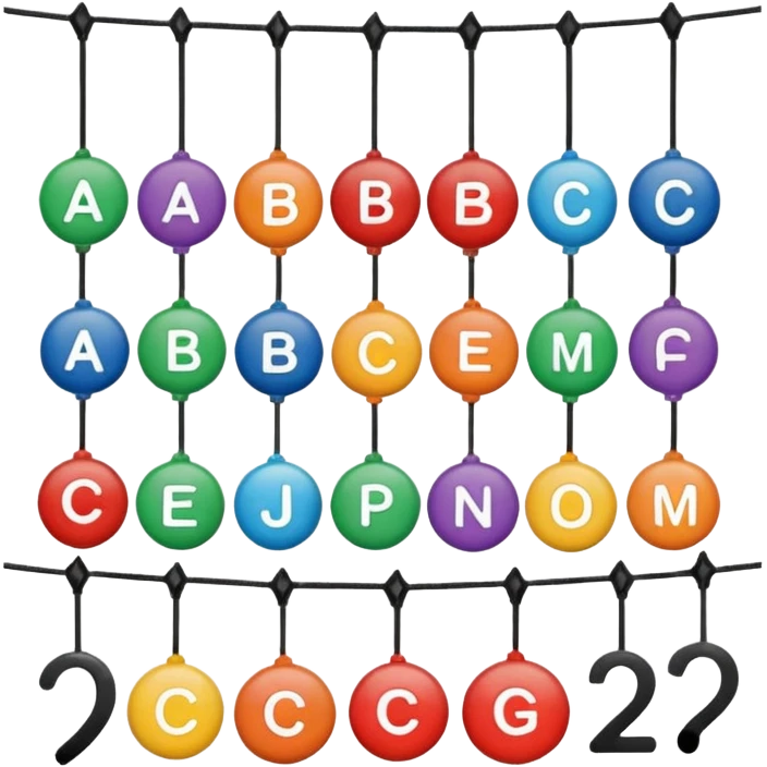 quiero crear iconos para string, Cadena de caracteres (string):    'abc',    '123',    'a1@!',    "a1@!"    emoji
