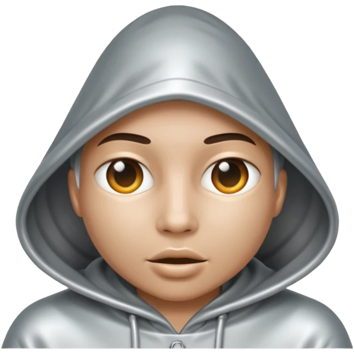 Hood made of silver rings emoji