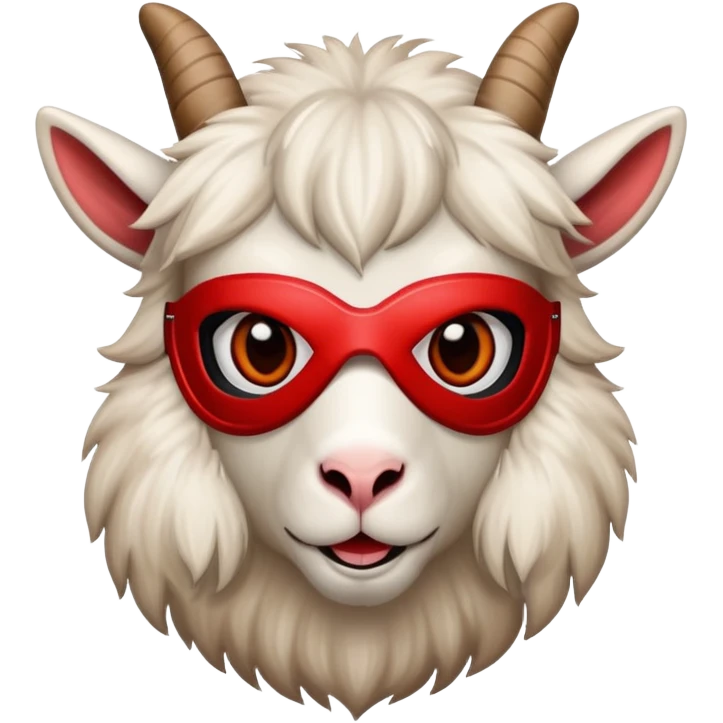 goat wearing a red ski mask emoji