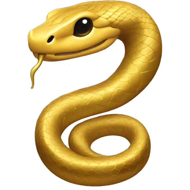 Gold snake emoji