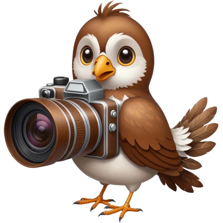 bird with a camera emoji