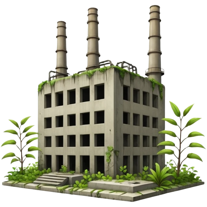 abandoned power plant ruins emoji