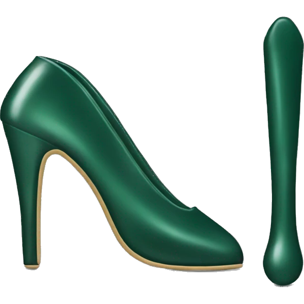 Dark green stiletto emoji