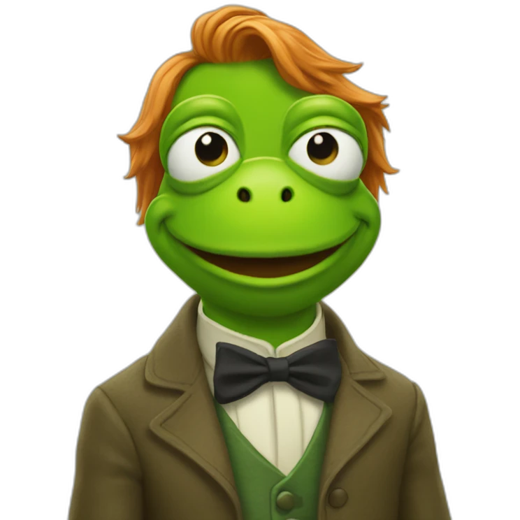 Frog Kermit ginger beard emoji