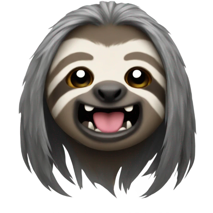 Sloth heavy metal  emoji