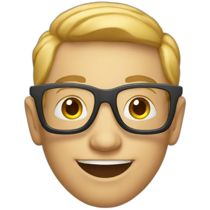 happy computer nerd emoji