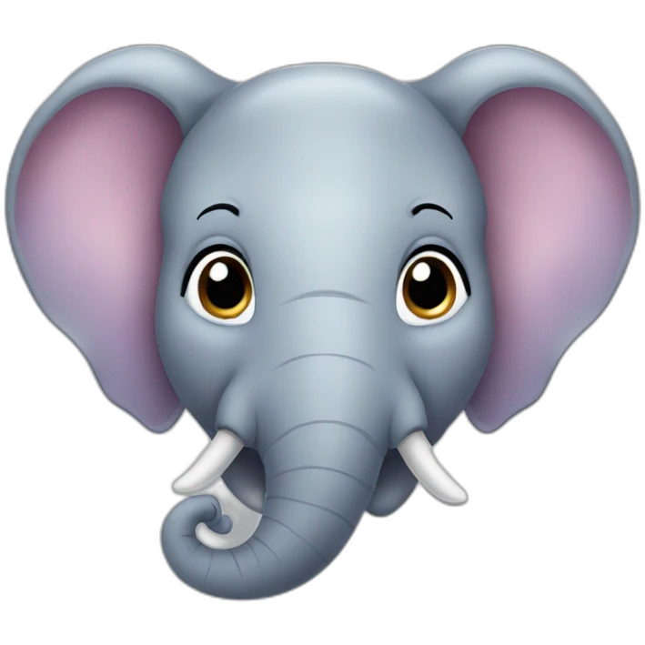cute elephant face emoji