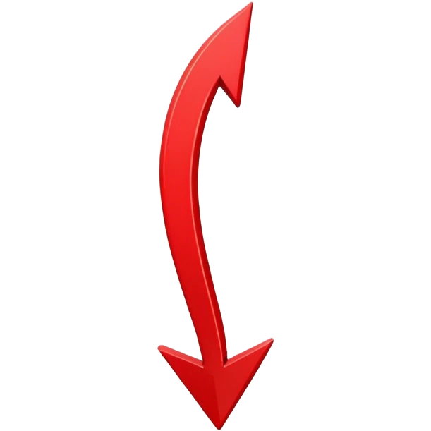 Red arrow pointed down emoji