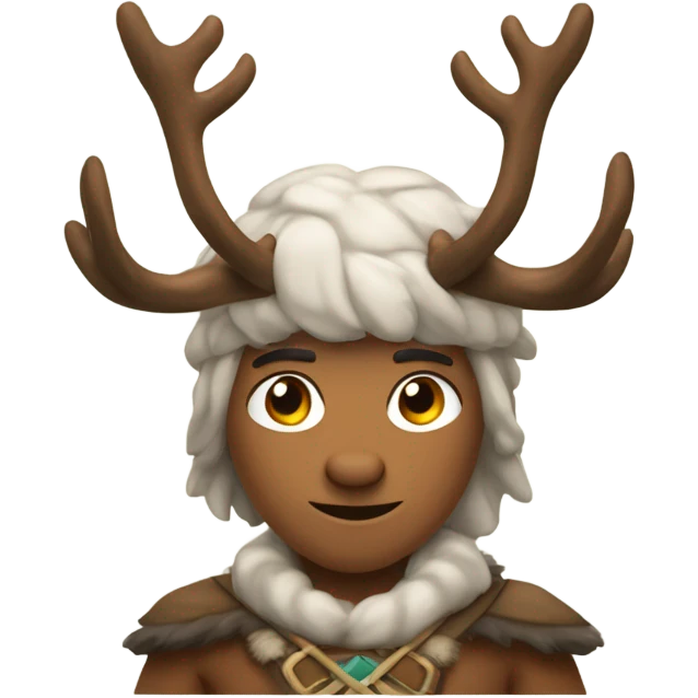 An anthropomorphic male reindeer warrior emoji