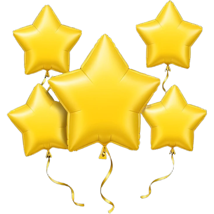 yellow star balloons emoji