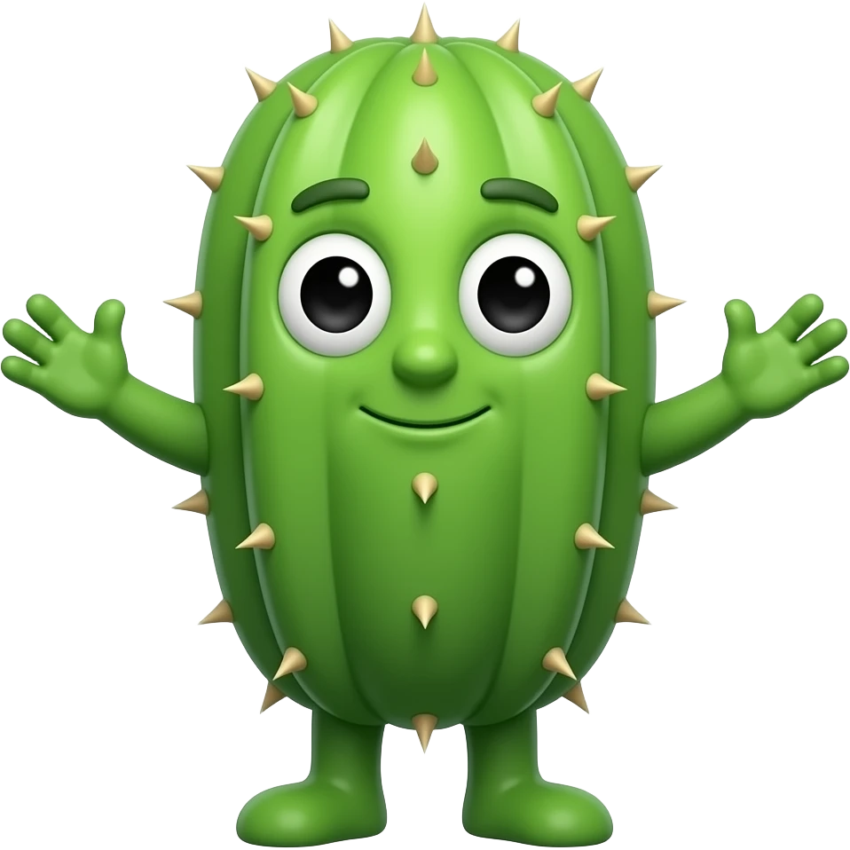 A cactus. Make the cactus to have legs and arms. Take out the spikes emoji