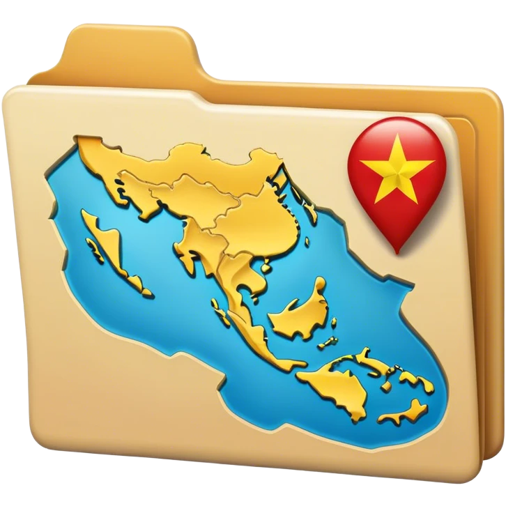 folder with map of vietnam inside emoji