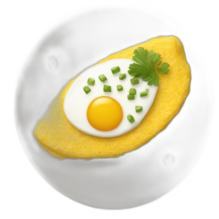 Rice omelet with "Nao" written on it emoji