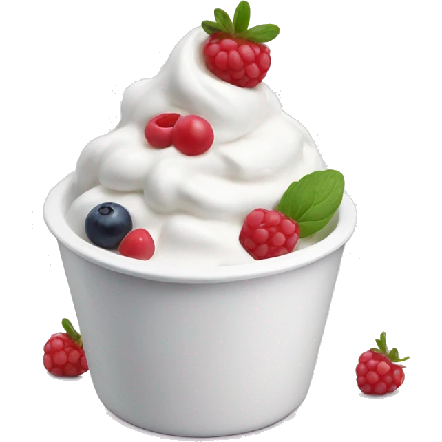 Greek yogurt with berries emoji