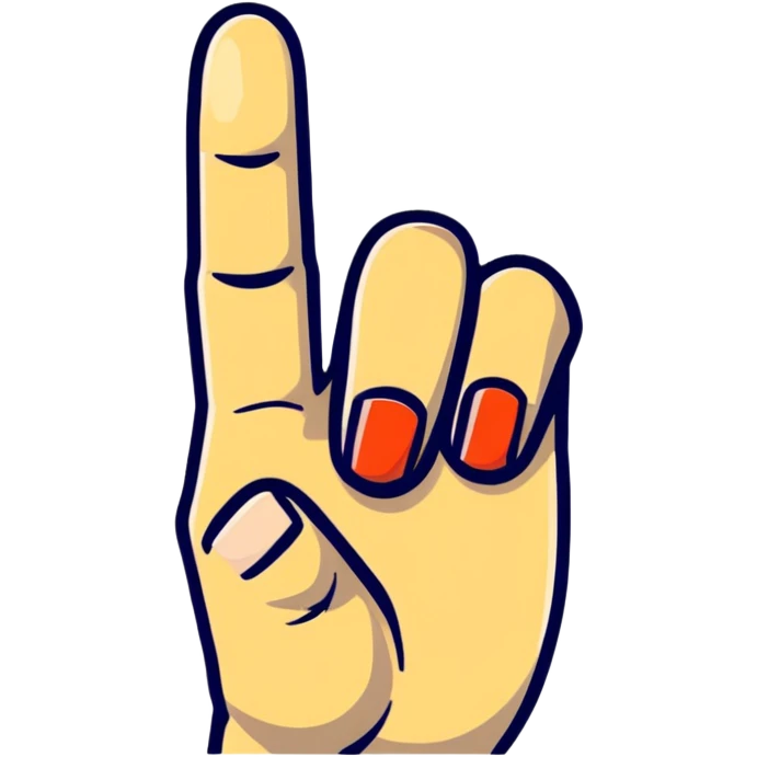 cartoonish sticker style finger cursor emoji