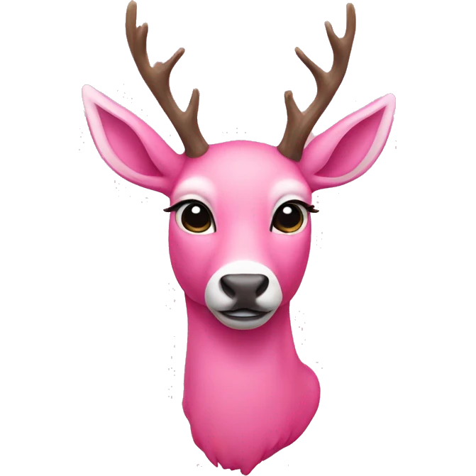 pink deer emoji