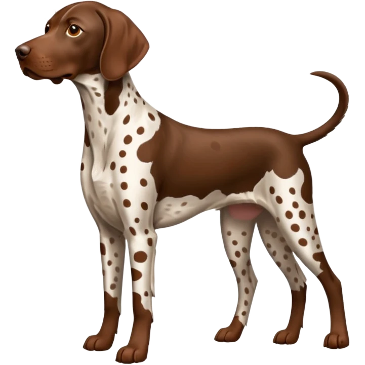 orange spotted german short haired pointer emoji