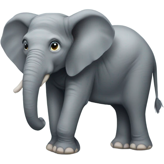 Slightly confused elephant emoji