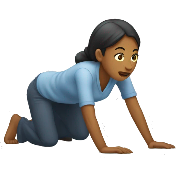 Woman crawling emoji