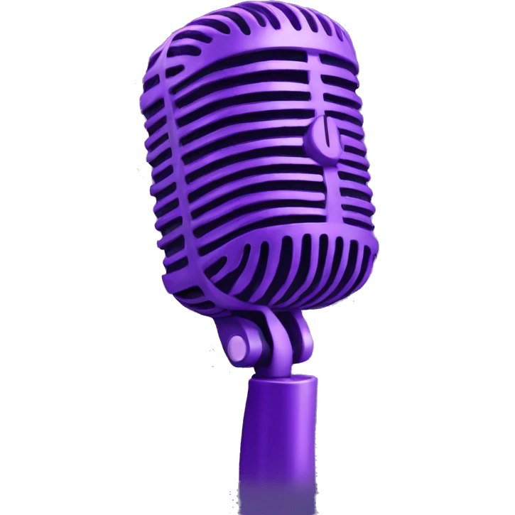 purple microphone emoji