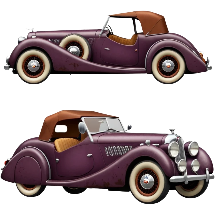 very fast 1936 jaguar roadster rustic rusty lowered low rider antique rat hot rodded blackberry and cherrywood pearl mod caravan emoji