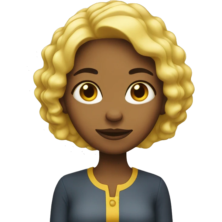 yellow skin woman with heart emoji