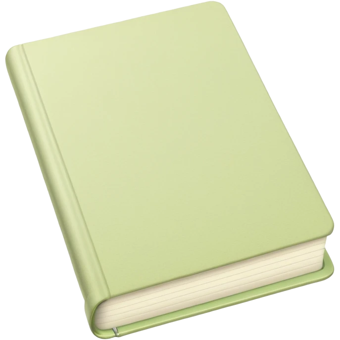 Pale pistachio notebook emoji