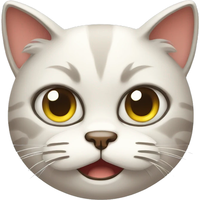 Cute silly angry Cat emoji
