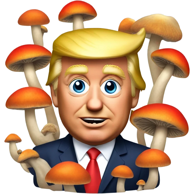 Donald trump on mushrooms emoji