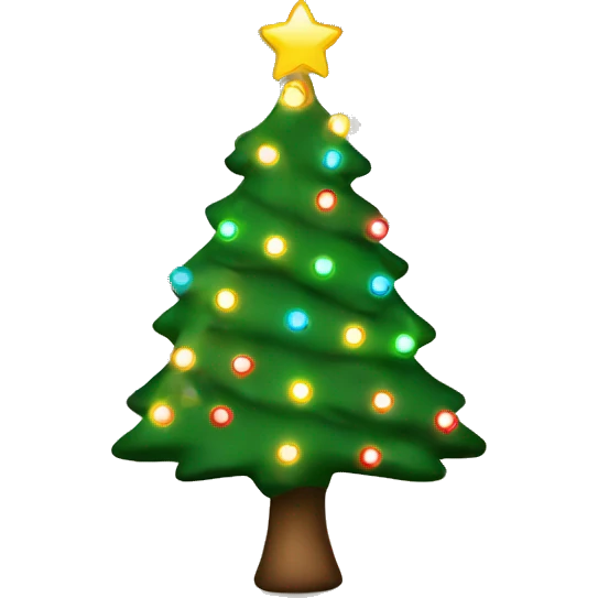 christmas tree with lights emoji