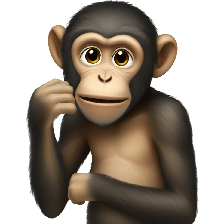 Monkey giving a kiss emoji