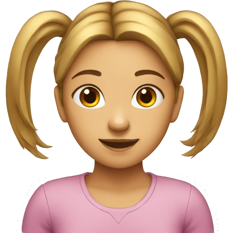 a girl with 2 hairs emoji