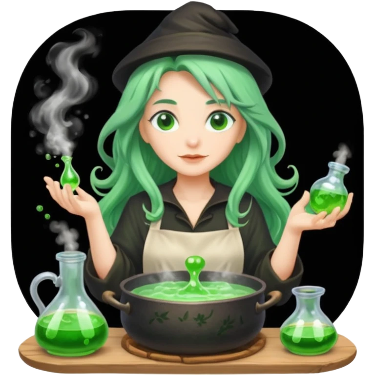 green witch cooking potion emoji