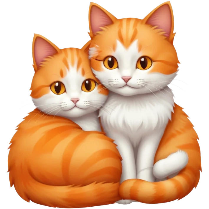 cats cuddling emoji