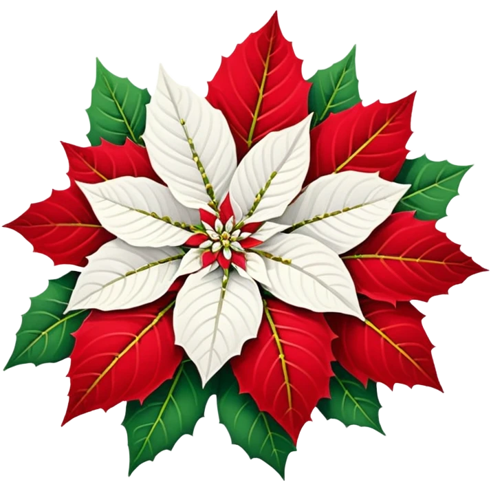 Red and white poinsettia emoji