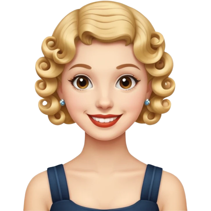 girl with pin curls  emoji