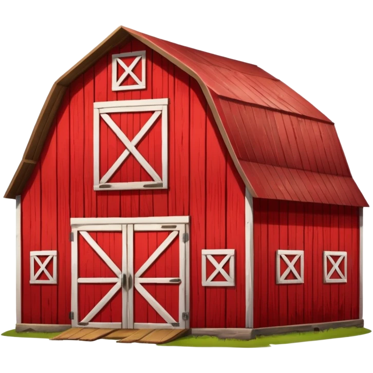 a farm barn emoji