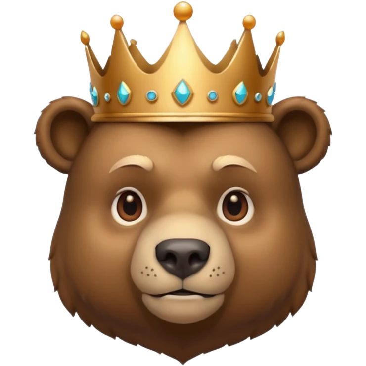 Bear with bronze crown — strong and gentle emoji