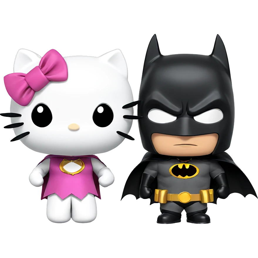 chibi superhero with cape emoji