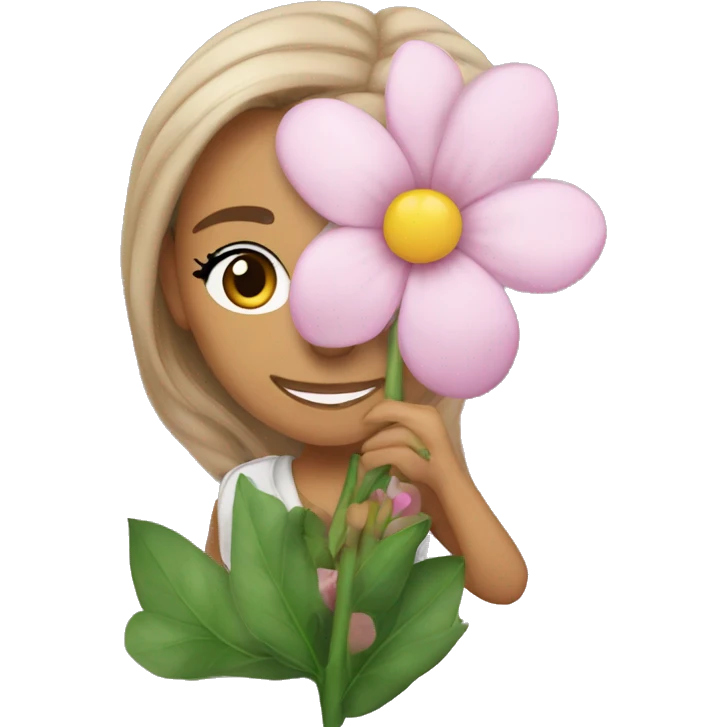Flower with ariana grande  emoji