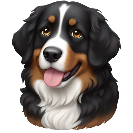 Emoji of a very cute Bernese mountain dog and the text “TY” for thank you emoji