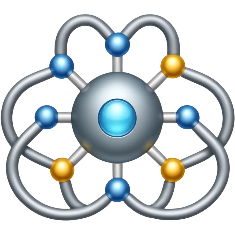 hormone molecule with symbolic gland, representing endocrine system emoji