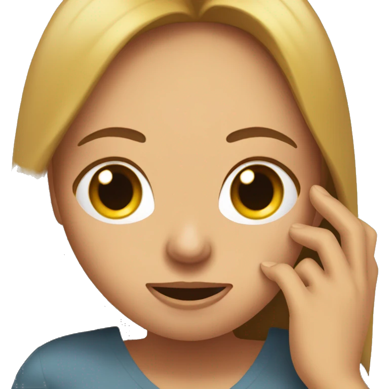 one woman saying something into the ear of another woman closing by hand emoji