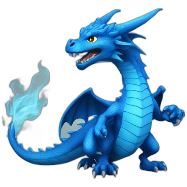 blue dragon fire emoji