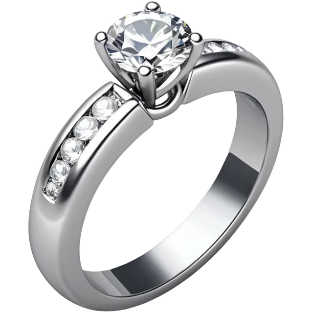 glitter white diamond married ring emoji