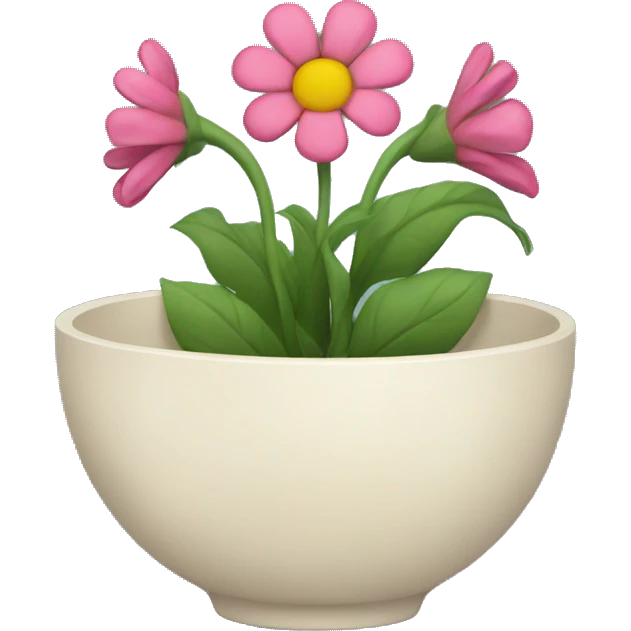 Flowers in a bowl emoji