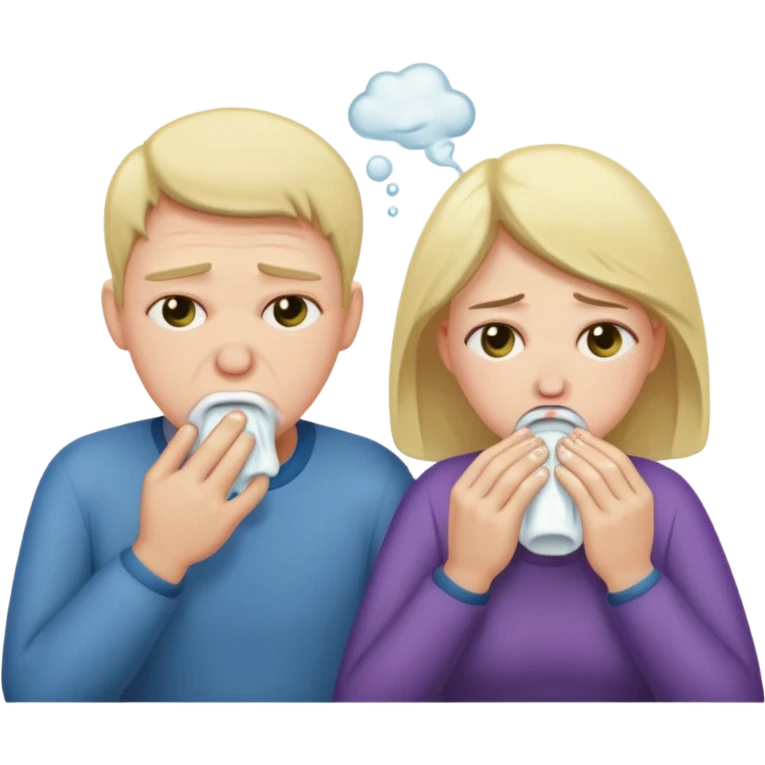 kotz emoji aber von 2 menschen nein also sie sollen sich übergeben  emoji