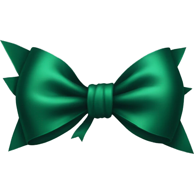 Dark green bow emoji