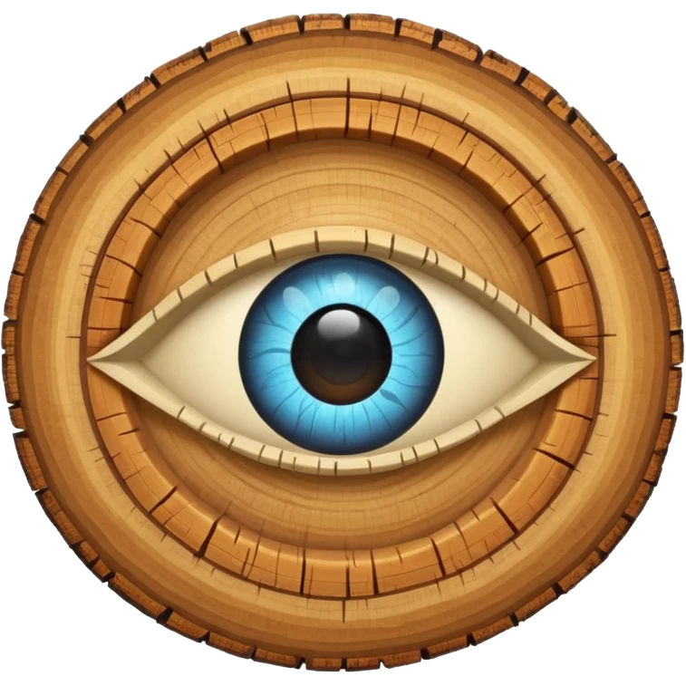 Third eye made of tree rings emoji